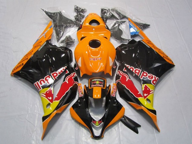 2009-2012 Orange Yellow Glossy Black Red Bull Honda CBR600RR Motorcycle Fairings