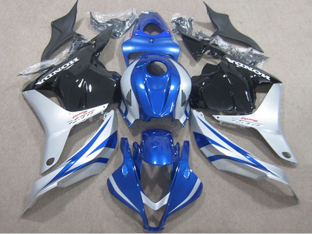 2009-2012 Silver Blue Glossy Black Honda CBR600RR Motorcycle Fairings