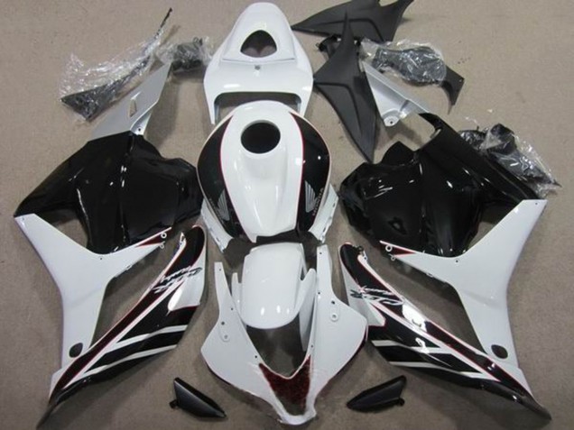 2009-2012 White Glossy Black Honda CBR600RR Motorcycle Fairing Kits