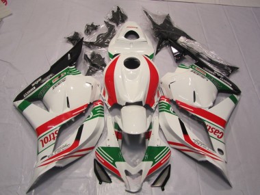 Custom 2009-2012 White Red Green Castrol Honda CBR600RR Motorcycle Fairing