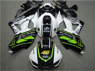 Custom 2013-2023 White Green Glossy Black Semakin Didepan Monster Honda CBR600RR Motorcycle Fairings