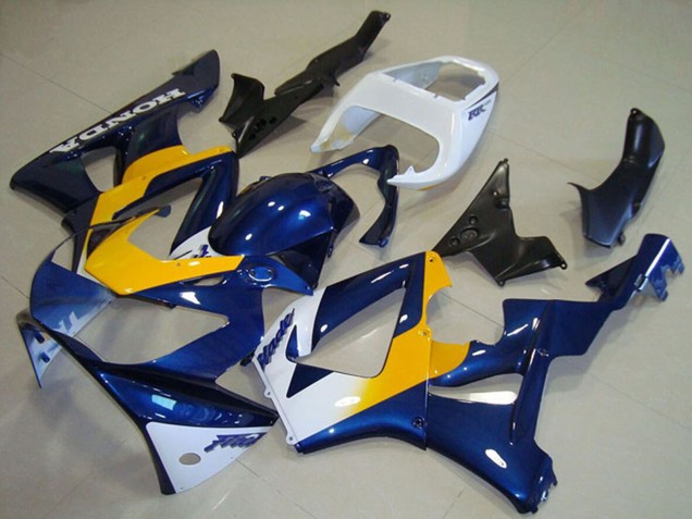 2000-2001 White Blue Yellow Honda CBR900RR 929 Motorcycle Fairings