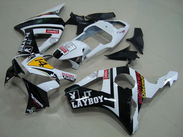 2002-2003 White Yellow Glossy Black Rizoma Playboy 14 Honda CBR900RR 954 Motorcycle Fairings
