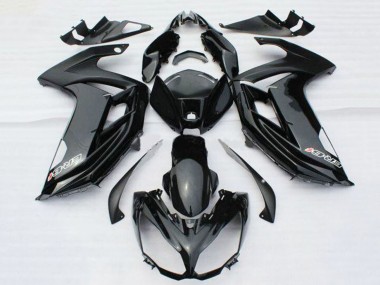 Custom 2012-2014 Glossy Black with Decal Kawasaki ER6F Motorcycle Fairings