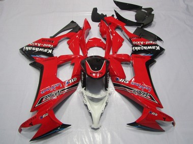 Custom 2008-2010 Red Glossy Black Elf Vent-Axia Kawasaki ZX10R Motorcycle Fairings