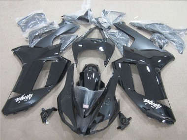 Custom 2007-2008 Black Ninja Kawasaki ZX6R Motorcycle Fairings