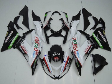 Custom 2013-2018 White Green Black Red Rapid Kawasaki ZX6R Motorcycle Fairings