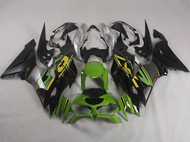Custom 2019-2022 Green Yellow Silver Matte Black Kawasaki ZX6R Motorcycle Fairings
