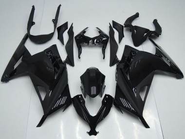 Custom 2013-2018 Glossy Black Kawasaki ZX300R Motorcycle Fairings