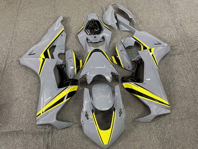 2017-2023 Honda CBR1000RR Motorcycle Fairings - Nardo Grey with Yellow Stripe
