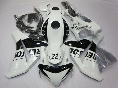 Custom 2008-2011 Honda CBR1000RR Motorcycle Fairings - White Glossy Black Repsol 22