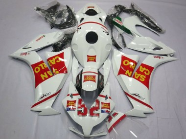 Custom 2012-2016 Honda CBR1000RR Motorcycle Fairings - White Red Yellow San Carlo