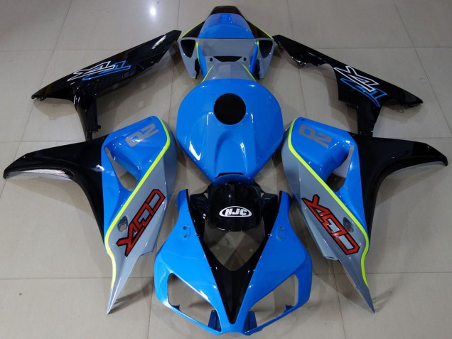 2006-2007 Honda CBR1000RR Motorcycle Fairings - Blue Yellow Glossy Black Custom CBR