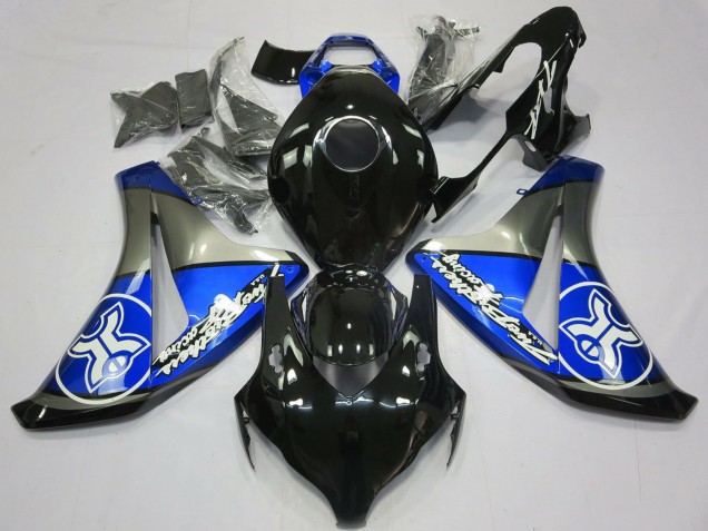 2008-2011 Honda CBR1000RR Motorcycle Fairings - Blue Grey Glossy Black