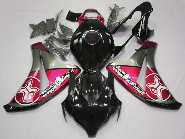 2008-2011 Honda CBR1000RR Motorcycle Fairings - Pink Grey Glossy Black