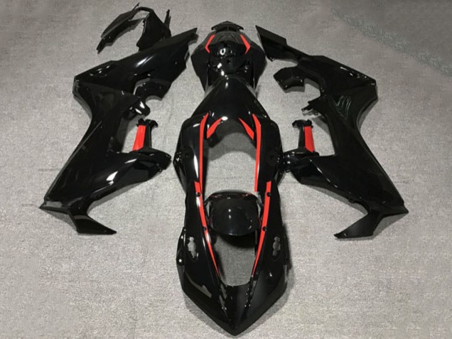 2017-2023 Honda CBR1000RR Motorcycle Fairings - Glossy Black with Red Lining