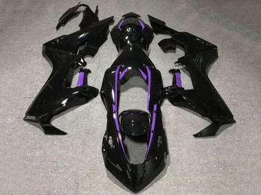 Custom 2017-2023 Honda CBR1000RR Motorcycle Fairings - Glossy Black Purple Lining