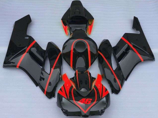 2004-2005 Honda CBR1000RR Motorcycle Fairings - Glossy Black Red