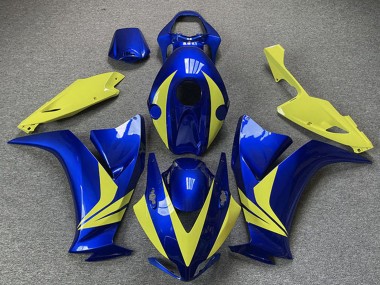 Custom 2012-2016 Honda CBR1000RR Motorcycle Fairings - Blue High Vis Yellow