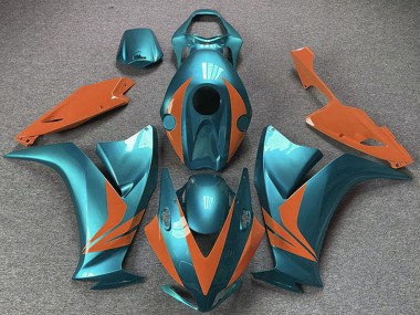 Custom 2012-2016 Honda CBR1000RR Motorcycle Fairings - Cyan Blue Orange