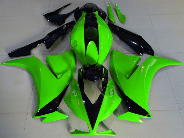 2012-2016 Honda CBR1000RR Motorcycle Fairings - Green Glossy Black