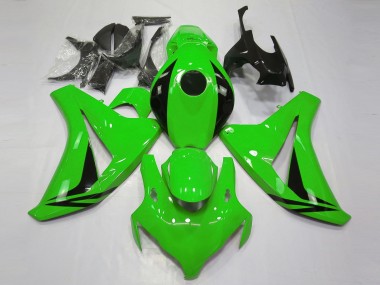 Custom 2008-2011 Honda CBR1000RR Motorcycle Fairings - Green Glossy Black OEM Style
