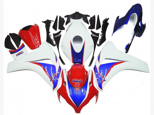 2008-2011 Honda CBR1000RR Motorcycle Fairing Kits - White Blue Red HRC