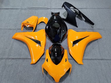 Custom 2008-2011 Honda CBR1000RR Motorcycle Fairings - Glossy Orange Glossy Black