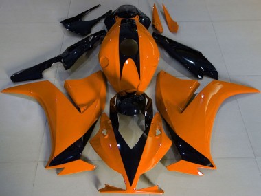 Custom 2012-2016 Honda CBR1000RR Motorcycle Fairings - Orange Glossy Black