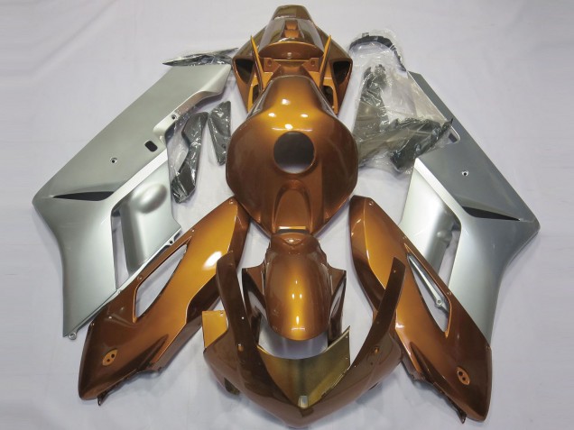2004-2005 Honda CBR1000RR Motorcycle Fairings - Silver Gold