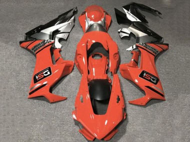 Custom 2017-2023 Honda CBR1000RR Motorcycle Fairings - Orange White Silver Glossy Black DSI