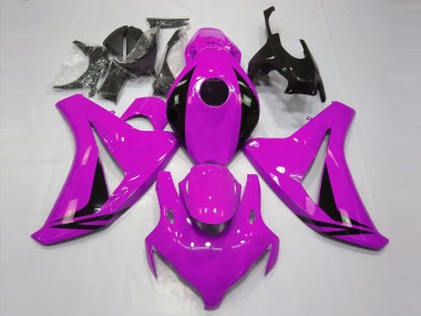 Custom 2008-2011 Honda CBR1000RR Motorcycle Fairings - Pink Glossy Black OEM Style