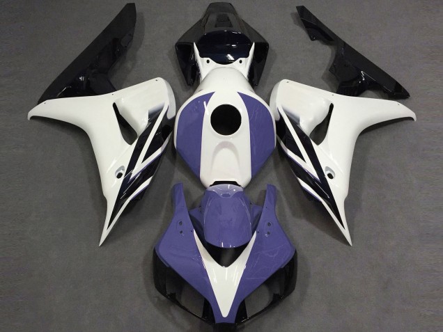2006-2007 Honda CBR1000RR Motorcycle Fairings - White Blue Glossy Black