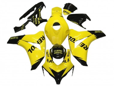 Custom 2008-2011 Honda CBR1000RR Motorcycle Fairings - Yellow Black Glossy Repsol