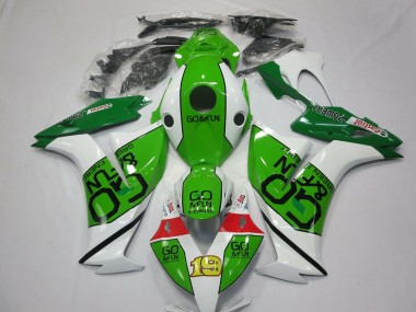 Custom 2012-2016 Honda CBR1000RR Motorcycle Fairings - White Green Red Go Fun
