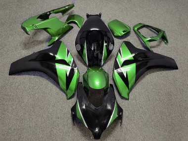 Custom 2008-2011 Honda CBR1000RR Motorcycle Fairing - Green Glossy Black