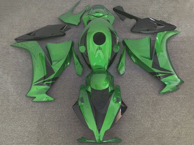 Custom 2012-2016 Honda CBR1000RR Motorcycle Fairings - Green Glossy Black Style