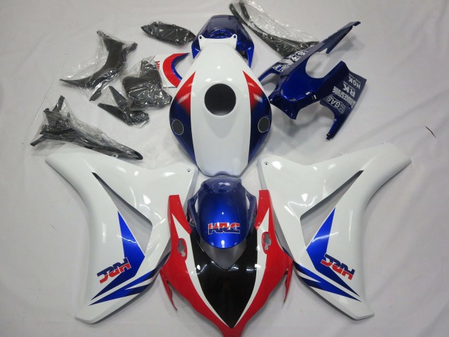 2008-2011 Honda CBR1000RR Motorcycle Fairing - White Blue Red HRC