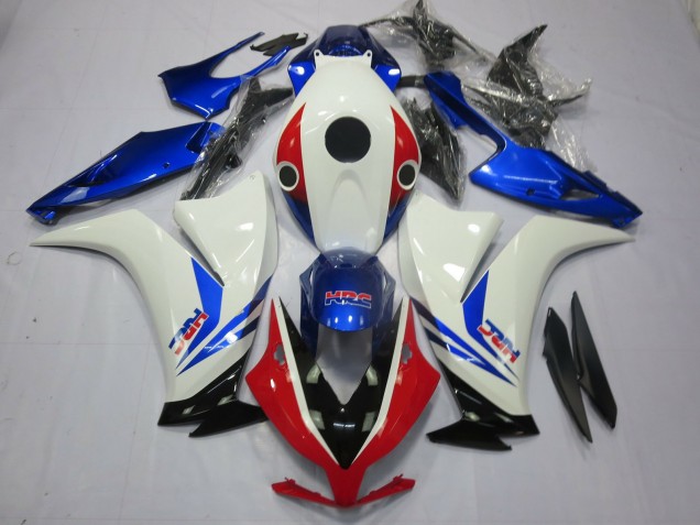 2012-2016 Honda CBR1000RR Motorcycle Fairings - White Blue Red HRC