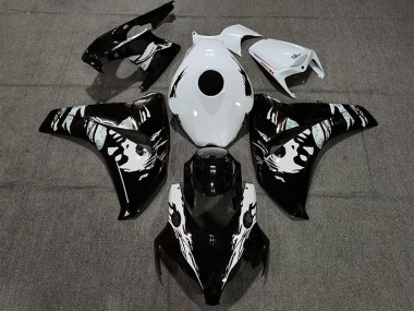 Custom 2008-2011 Honda CBR1000RR Motorcycle Fairings - White Glossy Black Le Mis New