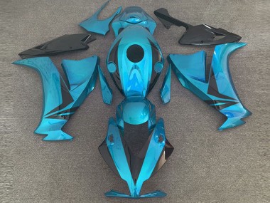 Custom 2012-2016 Honda CBR1000RR Motorcycle Fairings - Light Blue Glossy Black Style