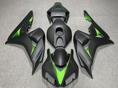 Custom 2006-2007 Honda CBR1000RR Motorcycle Fairings - Matte Black Green