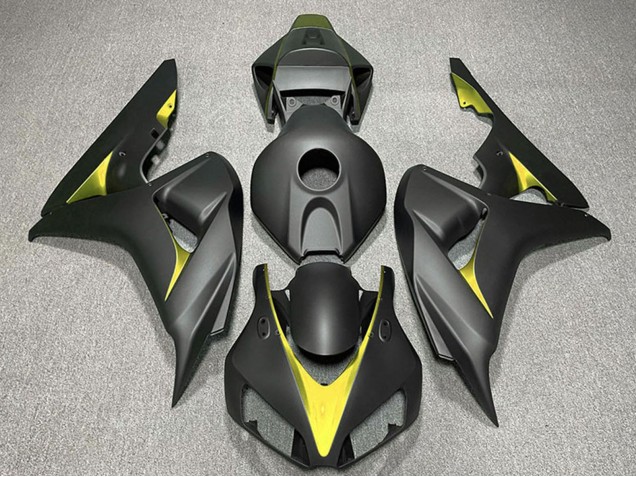 2006-2007 Honda CBR1000RR Motorcycle Fairings - Matte Black Yellow