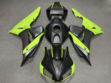 Custom 2006-2007 Honda CBR1000RR Motorcycle Fairings - Green Matte Black