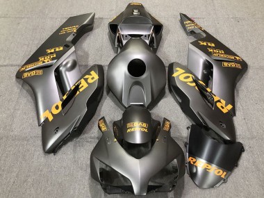 Custom 2004-2005 Honda CBR1000RR Motorcycle Fairings - Matte Grey Gold Repsol