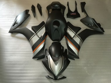 Custom 2012-2016 Honda CBR1000RR Motorcycle Fairings - Silver Orange Matte Black