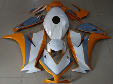Custom 2012-2016 Honda CBR1000RR Motorcycle Fairings - White Orange Grey