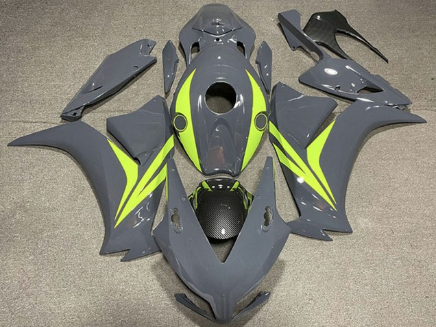 2012-2016 Honda CBR1000RR Motorcycle Fairings - Nardo Grey Fluo Yellow Carbon Fiber