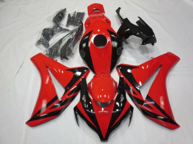 Custom 2008-2011 Honda CBR1000RR Motorcycle Fairing - Red Glossy Black OEM Style