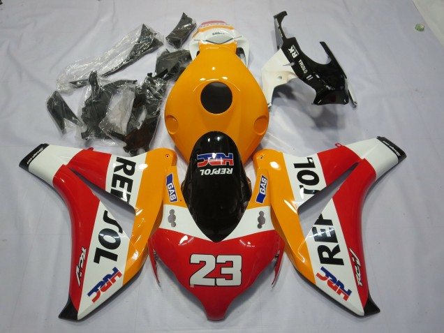 2008-2011 Honda CBR1000RR Motorcycle Fairings - Orange White Red Glossy Black Repsol 23